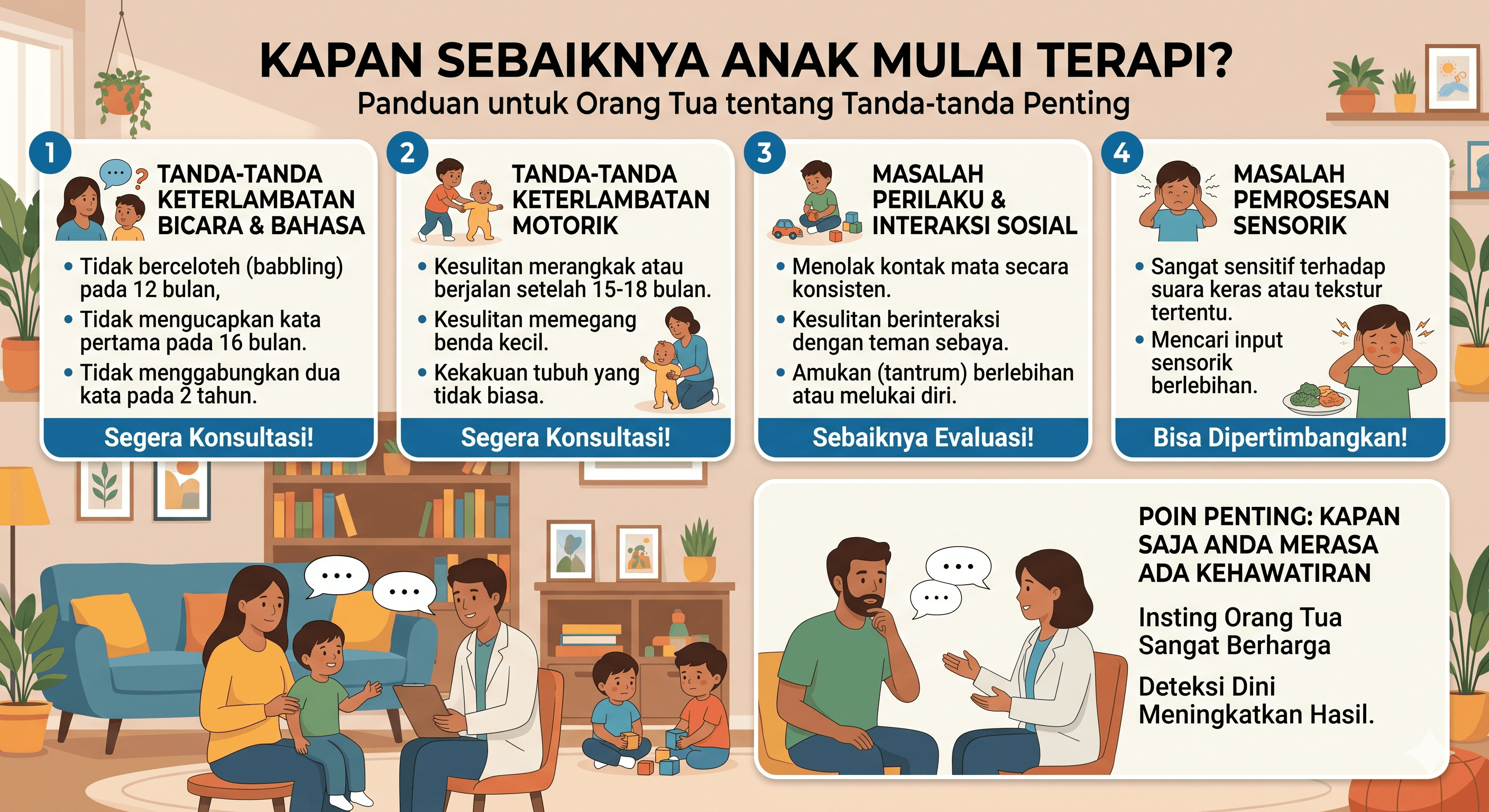Kapan sebaiknya anak mulai terapi?